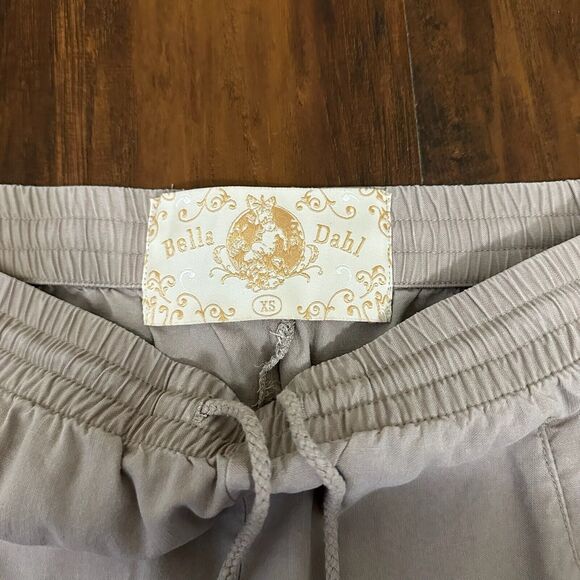 BELLA DAHL Tencel Lyocell Drawstring Tapered Pants in Taupe - Picture 7 of 12